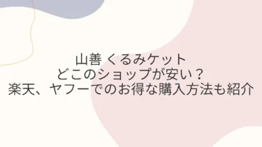 くるみケットの最安値はヨドバシとビックカメラ！楽天、ヤフーでお得購入も紹介