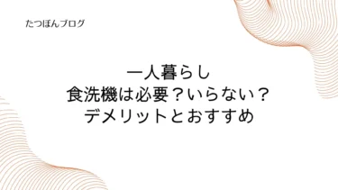 一人暮らしに食洗機は必要か？いらない？デメリットとおすすめ