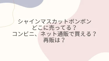 シャインマスカットボンボンどこに売ってる、コンビニで買える？ネット通販？再販は？