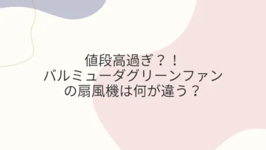 値段高過ぎ？！バルミューダグリーンファンの扇風機は何が違う？山善と比較